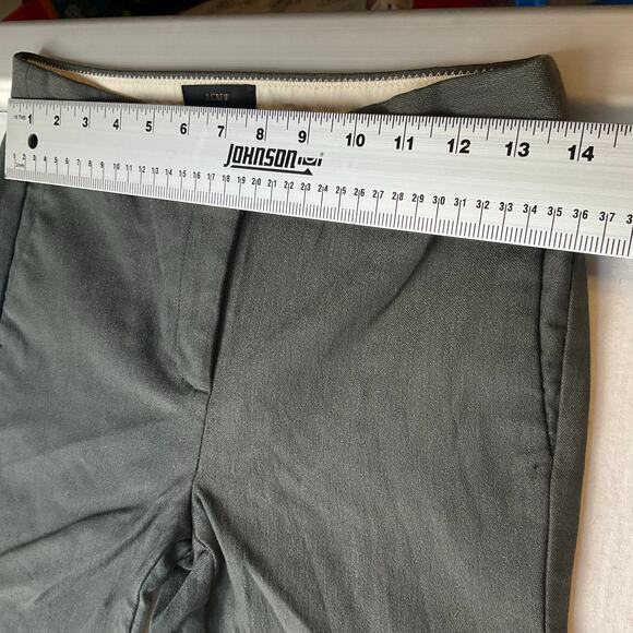 J.Crew Women Dress Pants Ryder  size 0 US Gray Mid Rise Slim Leg - Picture 2 of 9